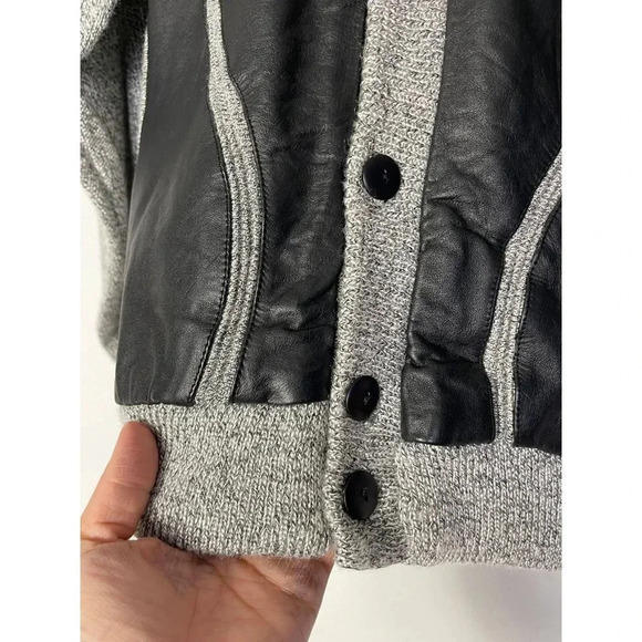 Alan Stuart Mens Long Sleeve V-Neck Button Cardigan Sweater Gray Size L - Picture 7 of 9